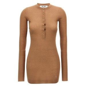 The Attico Ribbed Cashmere And Silk Knit Mini Dress - NWT